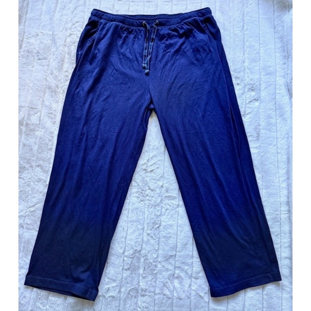 Tommy Bahama Mens XL Navy Blue Lounge Pajama Pants Drawstring Jersey Knit Solid